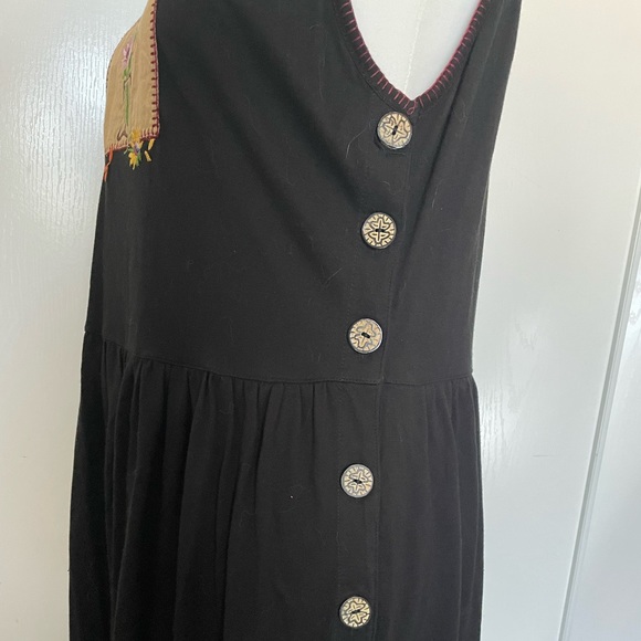 Vintage patchwork embroidered floral midi dress - Picture 6 of 10